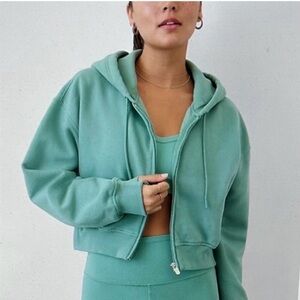 Athleta forever fleece Zip-Up Hoodie Juniper
